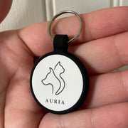 Médaille connectée ronde pour chien & chat à suspendre - QR Code + NFC