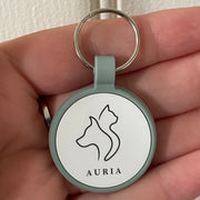Médaille connectée ronde pour chien & chat à suspendre - QR Code + NFC