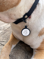 Médaille connectée ronde pour chien & chat à suspendre - QR Code + NFC